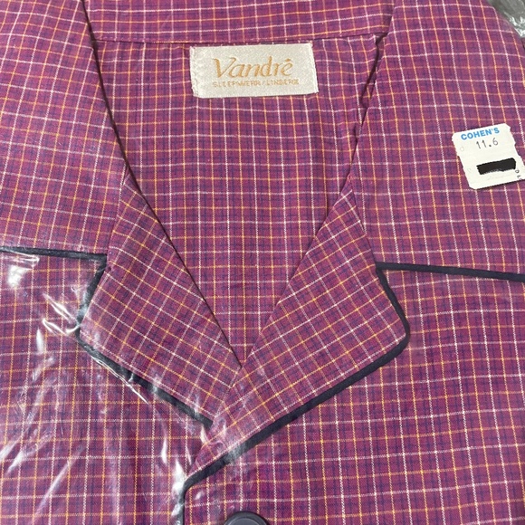 New Vandre Women's 2 piece Pink Mauve Check PJs Sleepwear Pajama Set, Size Large - Picture 4 of 4